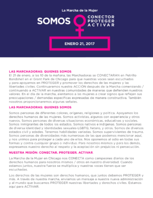 Marcha de Mujeres en Chicago-Nuestra Mision